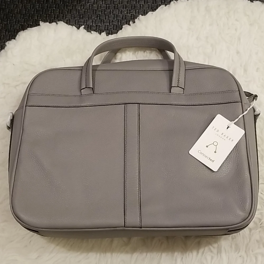 💕TED BAKER LONDON💕 Forsee Leather Briefcase Laptop Bag NWT